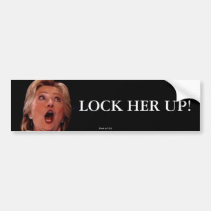 Autocollant De Voiture Anti-Hillary Clinton - fermez à clef son adhésif