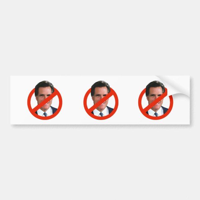 AUTOCOLLANT DE VOITURE ANTI MITT ROMNEY (Devant)