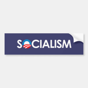 Autocollant De Voiture Anti-Obama - blanc de socialisme