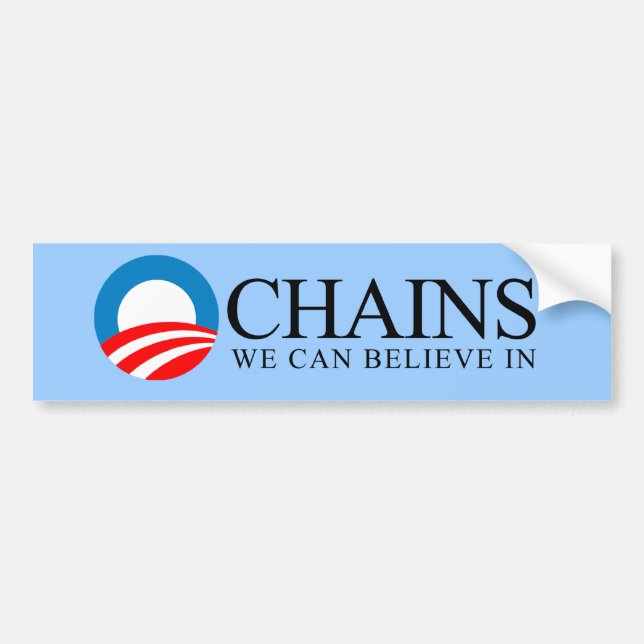 Autocollant De Voiture Anti-Obama - chaînes que nous pouvons croire (Devant)