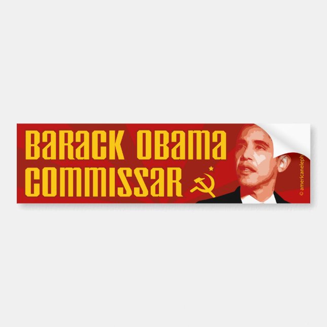 Autocollant De Voiture Anti-Obama : Commissaire Obama (Devant)