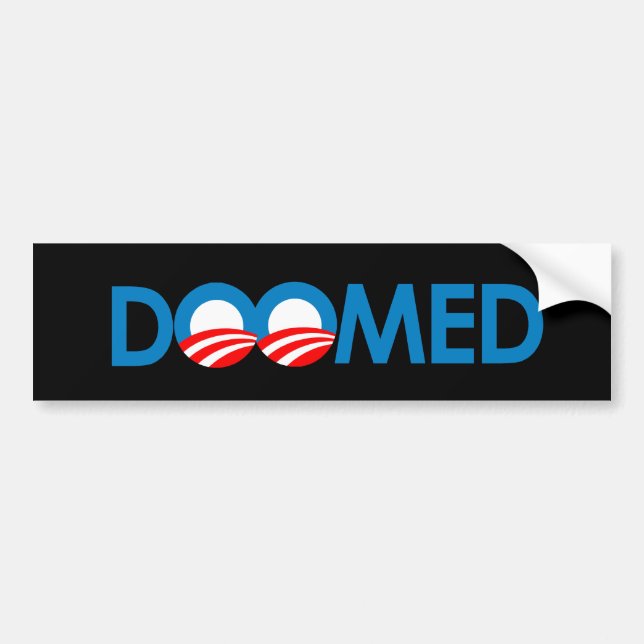 Autocollant De Voiture Anti-Obama - condamné (Devant)
