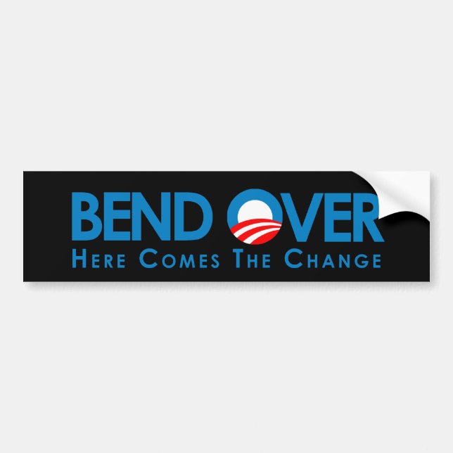 Autocollant De Voiture Anti-Obama - courbure plus de pour le changement (Devant)