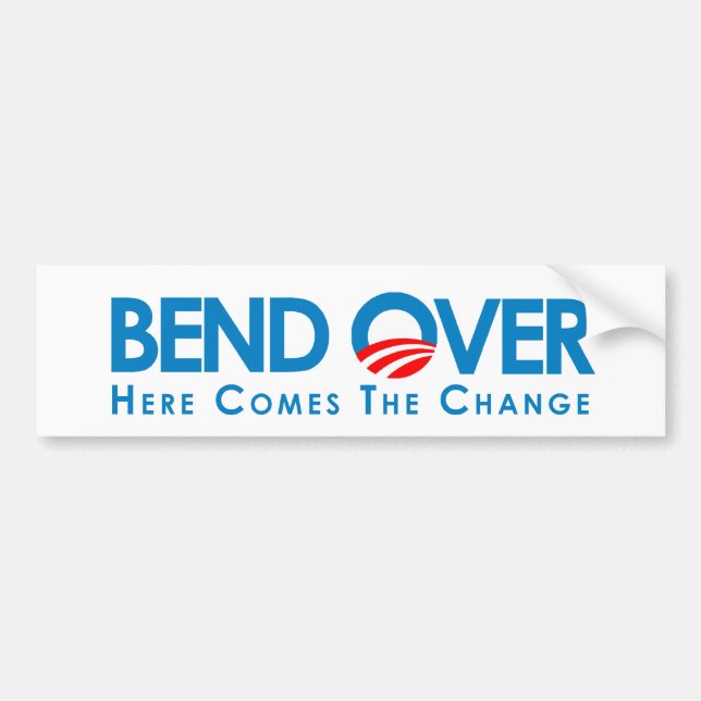 Autocollant De Voiture Anti-Obama - courbure plus de pour le changement (Devant)