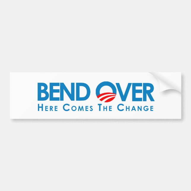 Autocollant De Voiture Anti-Obama - courbure plus de pour le changement (Devant)