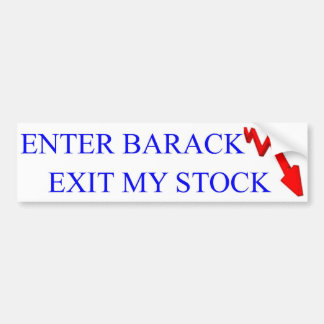 Autocollant De Voiture Anti Obama : Écrivez la sortie de Barack mon stock