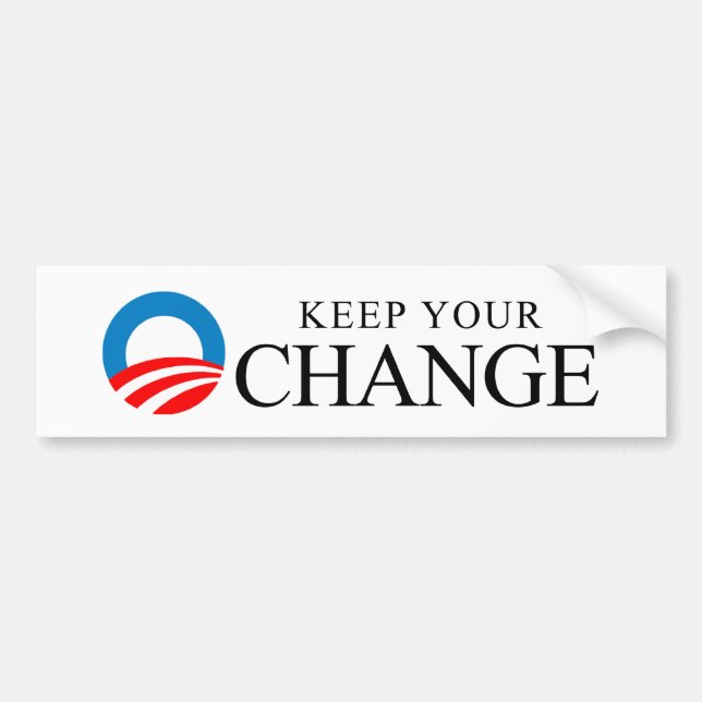 Autocollant De Voiture Anti-Obama - gardez votre noir de changement (Devant)