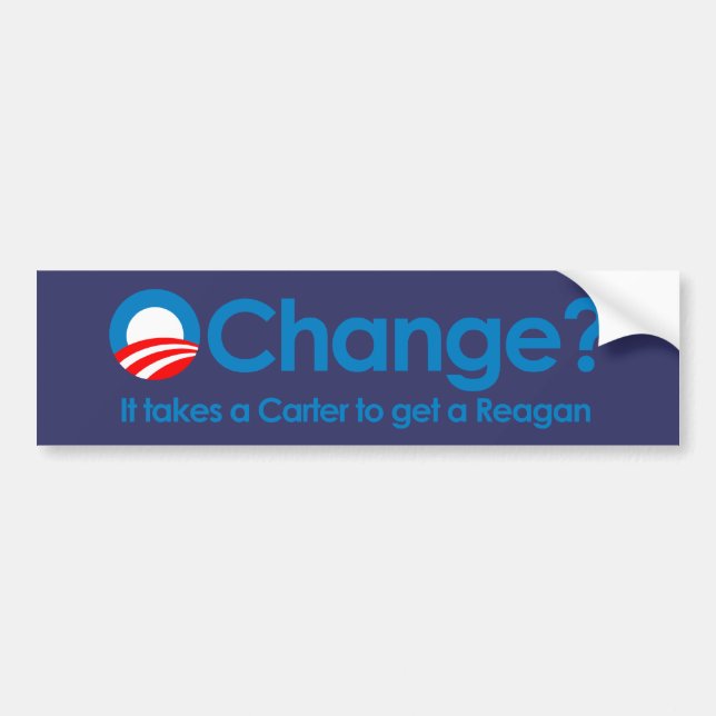 Autocollant De Voiture Anti-Obama - il prend Carter pour obtenir Reagan (Devant)