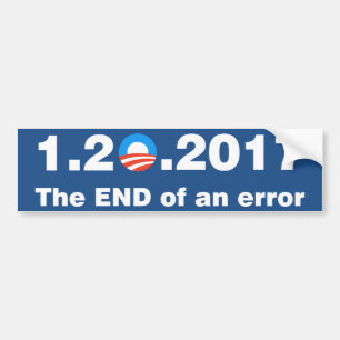 Autocollant De Voiture Anti Obama la fin d'une erreur
