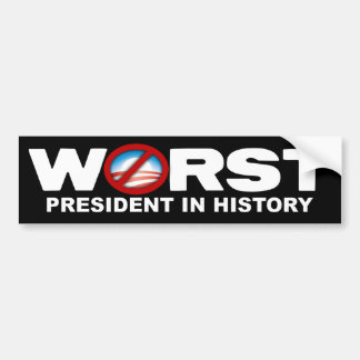 Autocollant De Voiture Anti Obama - le plus mauvais président dans