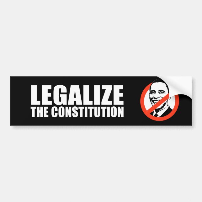 Autocollant De Voiture ANTI-OBAMA- légalisez la constitution (Devant)
