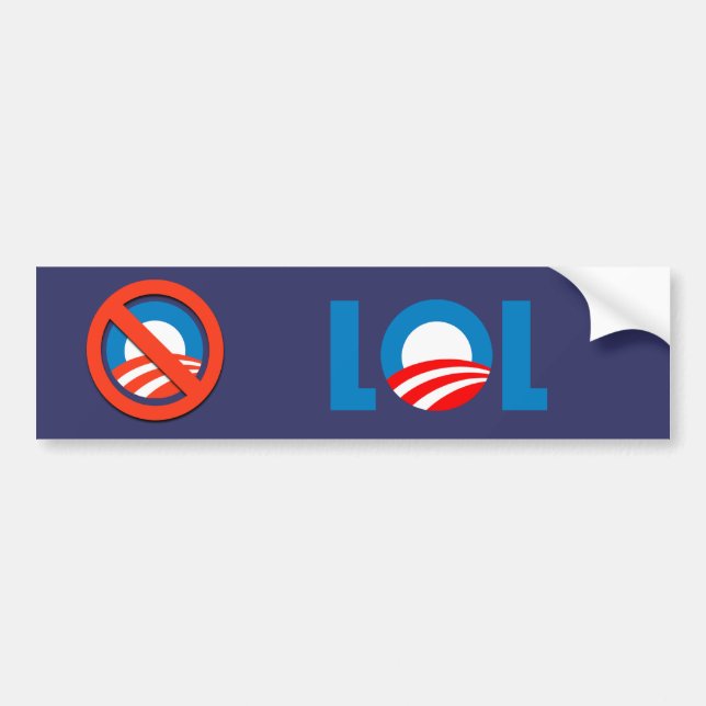 Autocollant De Voiture Anti-Obama - LOL (Devant)