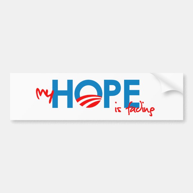 Autocollant De Voiture Anti-Obama - mon ESPOIR se fane (Devant)