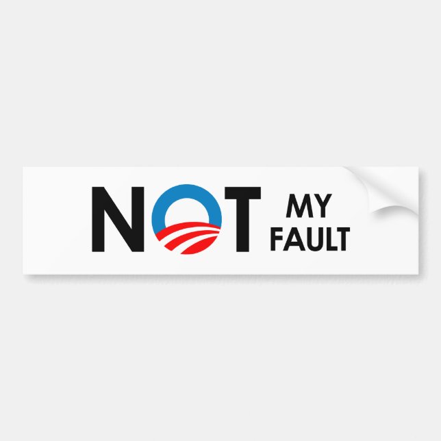 Autocollant De Voiture Anti-Obama - non mon noir de défaut (Devant)