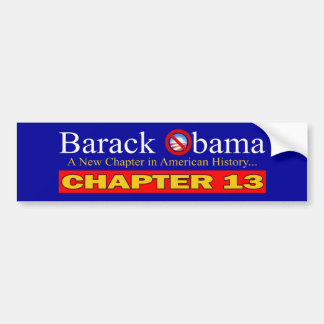 Autocollant De Voiture Anti-Obama - nouvelle faillite de chapitre…