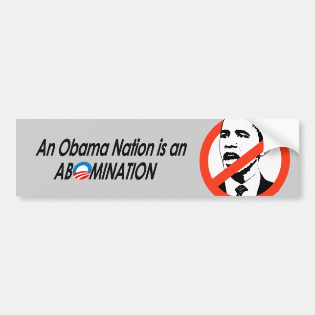 Autocollant De Voiture Anti-Obama - Obamanation 2 (Devant)