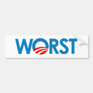 Autocollant De Voiture Anti-Obama - plus mauvais