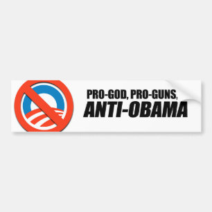 Autocollant De Voiture Anti-Obama - PRO-GOD PRO-GUNS ANTI-OBAMA