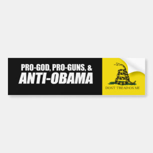 Autocollant De Voiture Anti-Obama - PRO-GOD PRO-GUNS ANTI-OBAMA Bumpersti