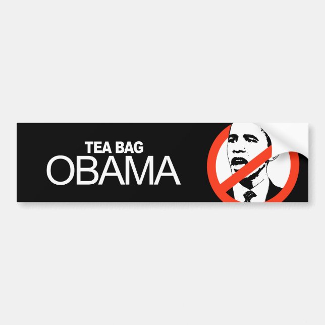 Autocollant De Voiture Anti-Obama - sachet à thé Obama (Devant)
