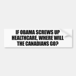 Autocollant De Voiture Anti-Obama - si Obama visse des soins de santé