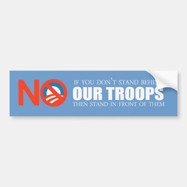 Autocollant De Voiture Anti-Obama - si vous ne vous tenez pas derrière (Devant)