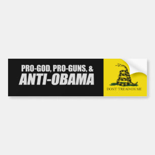 Autocollant De Voiture Anti-Obama - T-shirt de PRO-GOD PRO-GUNS