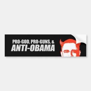 Autocollant De Voiture Anti-Obama - T-shirt de PRO-GOD PRO-GUNS