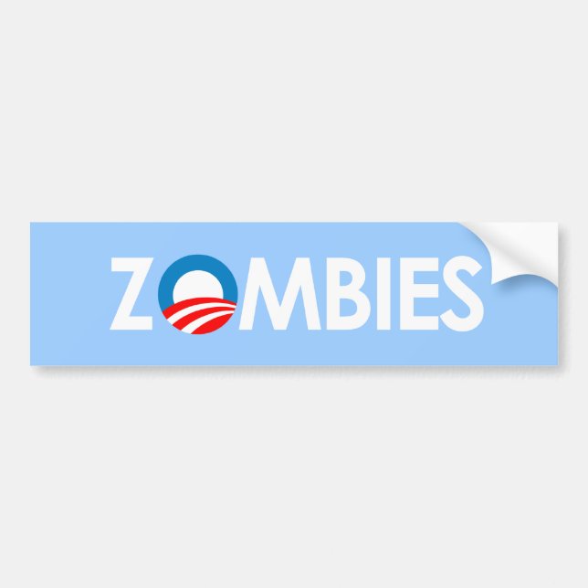 Autocollant De Voiture Anti-Obama - zombis blancs (Devant)