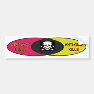 Autocollant De Voiture ANTI OGM et VAX TUES