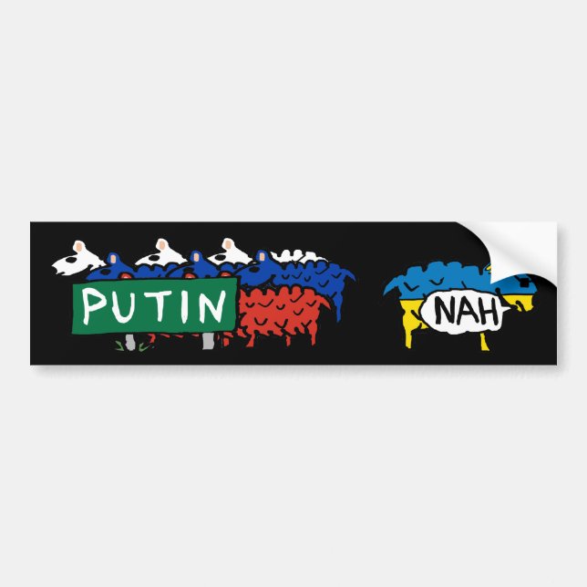 Autocollant De Voiture Anti Poutine (Devant)