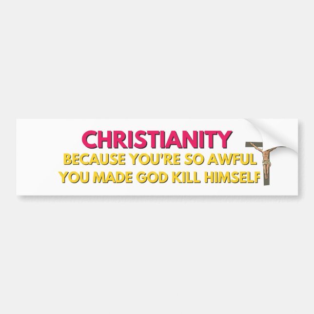 Autocollant De Voiture anti-religion (Devant)