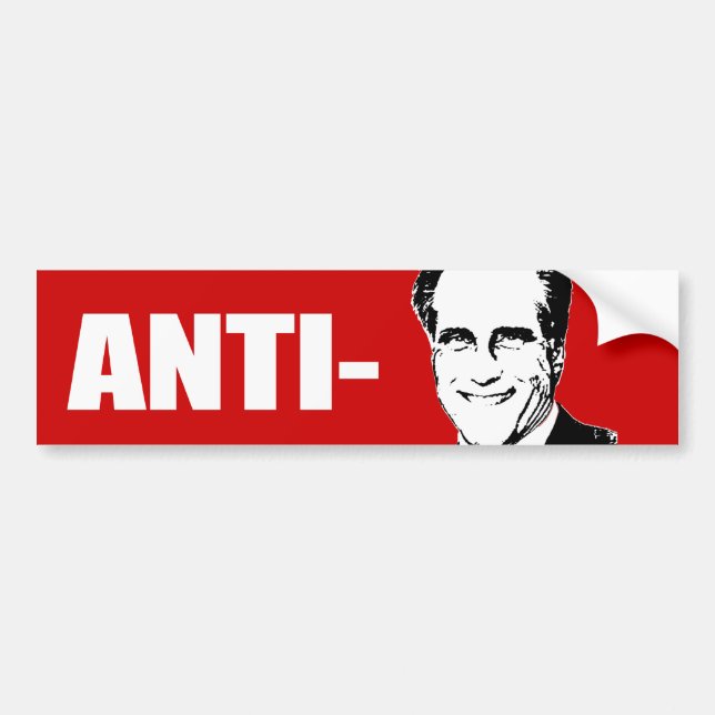 AUTOCOLLANT DE VOITURE ANTI-ROMNEY (Devant)
