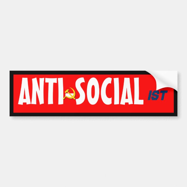 Autocollant De Voiture Anti-Socialiste (Devant)