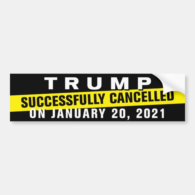Autocollant De Voiture Anti-Trump Annuler la culture Trump annulé (Devant)
