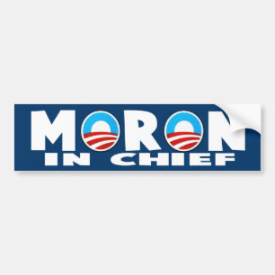 Autocollant De Voiture Anti un débile d'Obama Obama