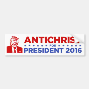 Autocollant De Voiture ANTICHRISTE d'ATOUT pour le PRÉSIDENT adhésif pour