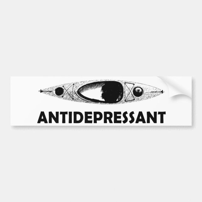 Autocollant De Voiture Antidépresseur Kayak (Devant)