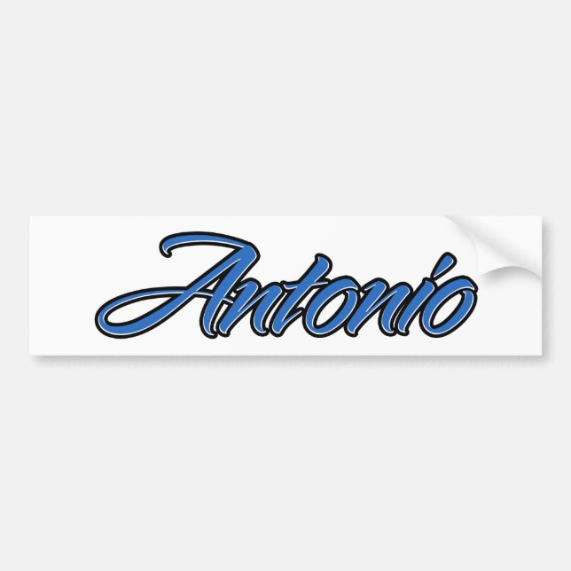 Autocollant De Voiture Antonio Nom bleu Aufkleber Sticker Autoaufkleber (Devant)