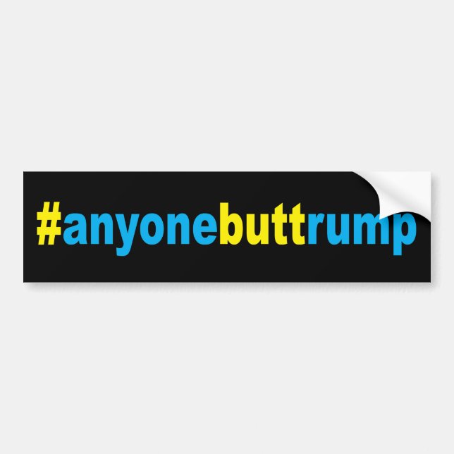 Autocollant De Voiture #anyonebuttrump (Devant)