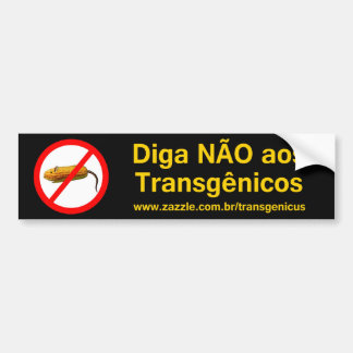 Autocollant De Voiture AOS Transgênicos de Diga NÃO