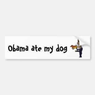 Autocollant De Voiture AP Obama a mangé mon chien