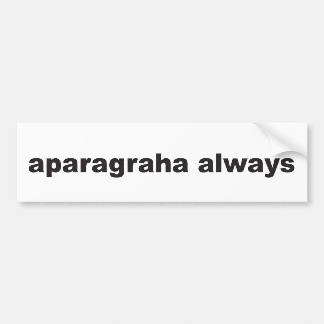 Autocollant De Voiture aparagraha toujours - en laissant allez (Devant)