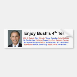 Autocollant De Voiture Appréciez le 4ème terme de Bush