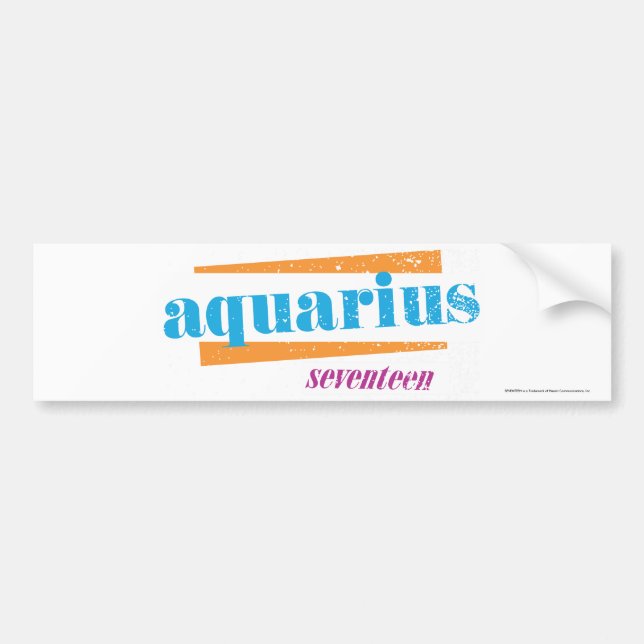 Autocollant De Voiture Aqua de Verseau (Devant)