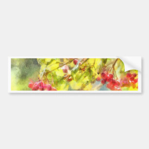 Autocollant De Voiture Aquarelle des baies d'hiver