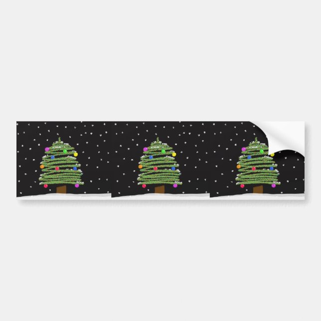 Autocollant De Voiture Arbre de Noël (Devant)