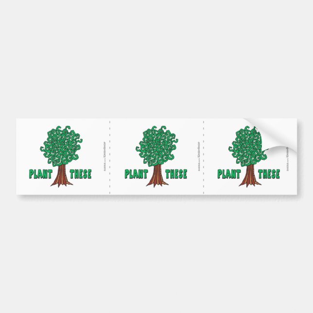 Autocollant De Voiture Arbres de plante (Devant)