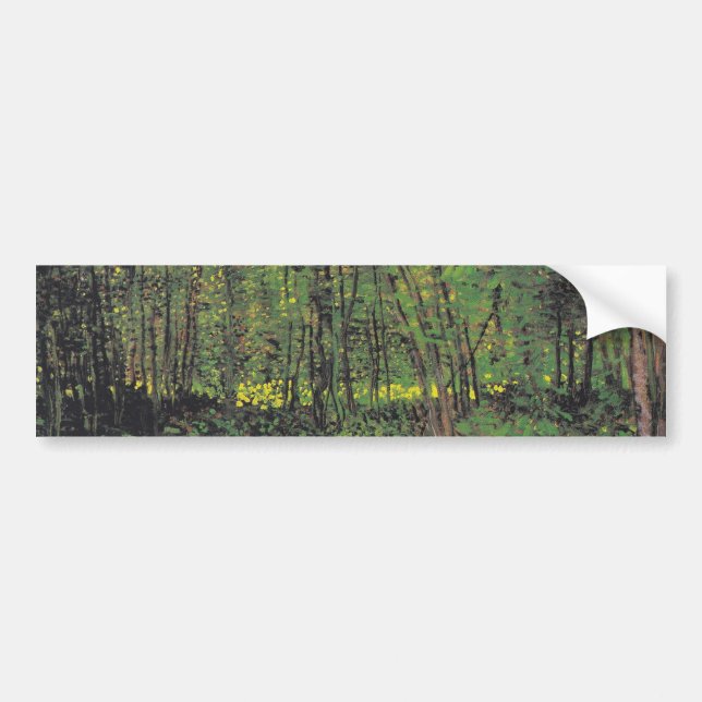 Autocollant De Voiture Arbres et sous-bois par Van Gogh (Devant)