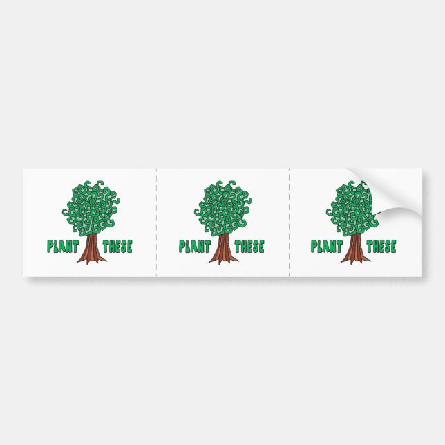 Autocollant De Voiture Arbres plantes (Devant)
